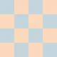 Peach & light blue bathroom checkers M