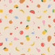 Tropical Abundance Retro Fruit Confetti Beige