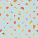 Tropical Abundance - Fruit Salad Pastel Blue