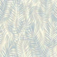 Dusty Blue Tropical Palm Leaf Silhouette