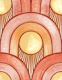 Retro Sunburst Arches Boho Rainbow Terracotta