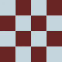 Mahogany red & light blue bathroom checkers M wallpaper