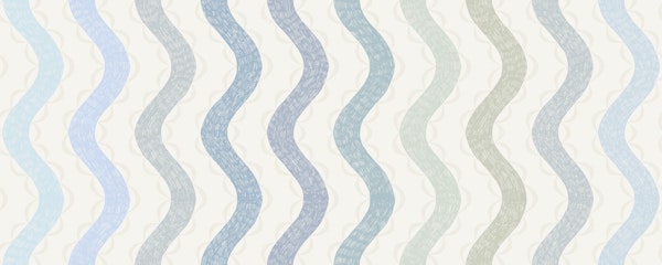 Blue Gradient Vertical Scalloped Wavy Lines