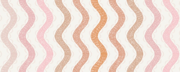 Pink Gradient Vertical Scalloped Wavy Lines