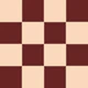 Peach & Mahogany red bathroom checkers M