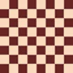 Peach & mahogany red bathroom wall checkers S