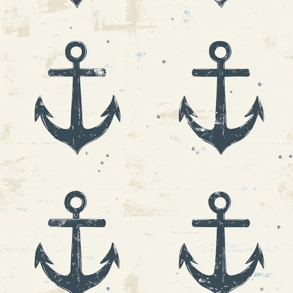 Weathered Anchors Coastal Chic Pattern