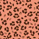 Mocha Ditsy Floral in Chocolate and Peach