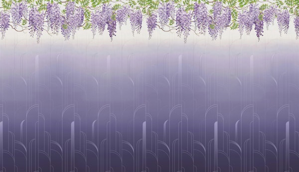 Wisteria Blossoms Ombre Sky