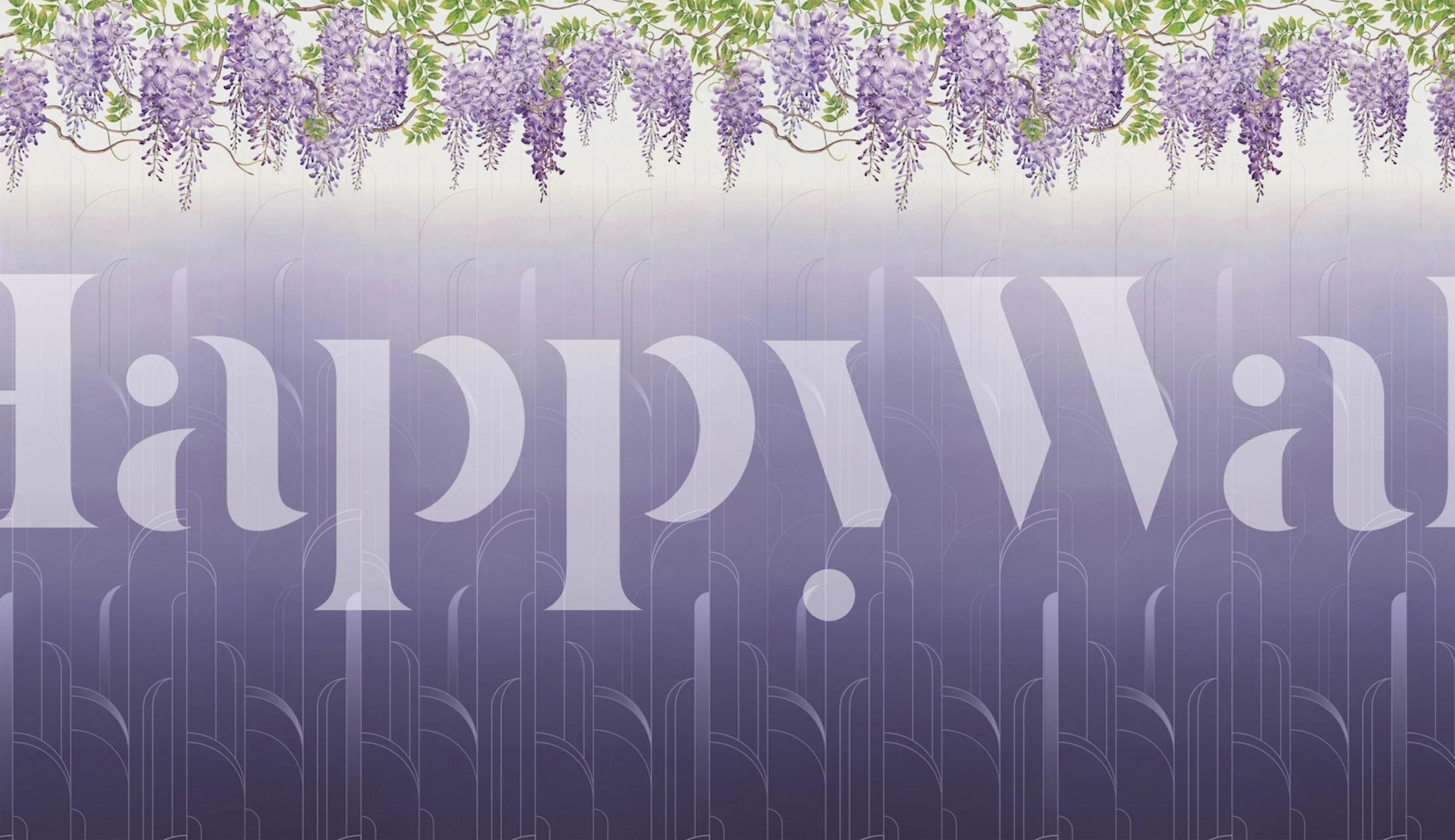 Wisteria Blossoms Ombre Sky behang