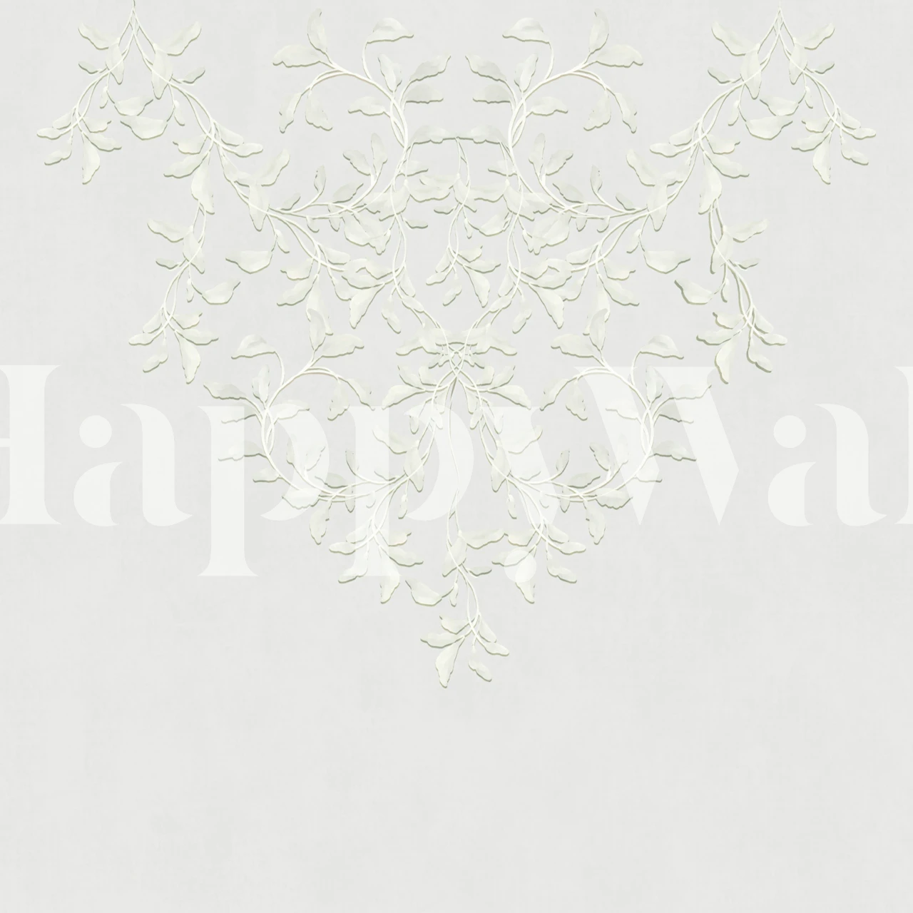 Botanical Leafy Garland - Ivory tapetti huoneessa