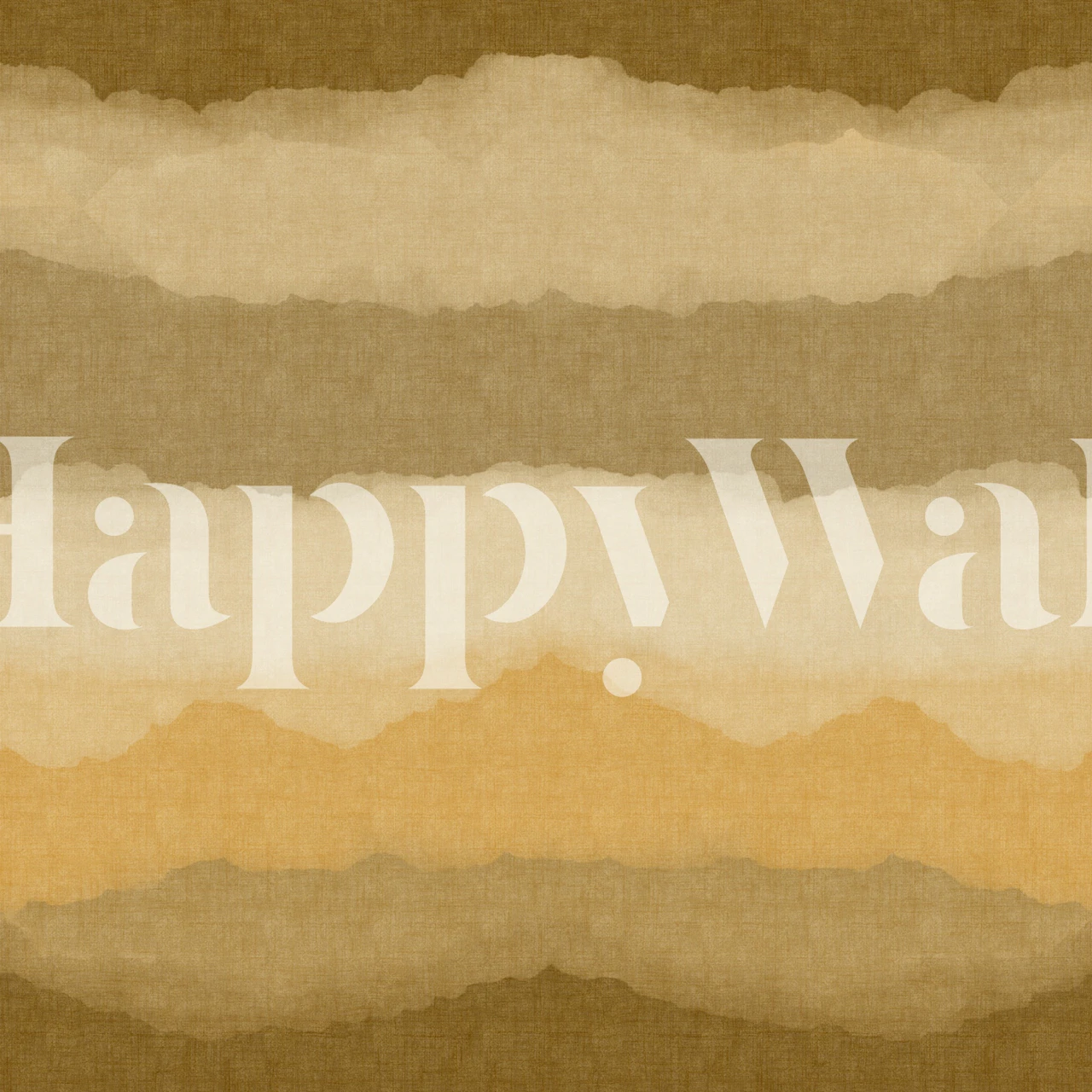 Relax Ocher Painted Horizon Mural i et rum