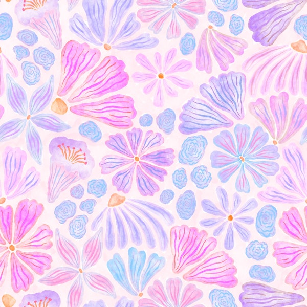 Soft Spring Floral Watercolor