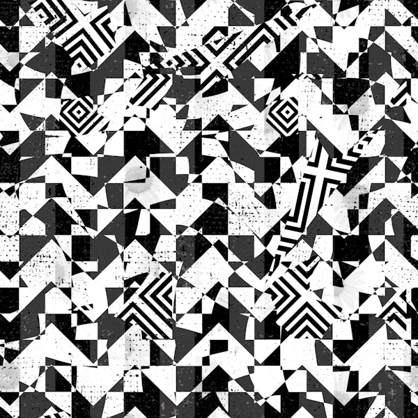 Abstract black and white Geometric collage
