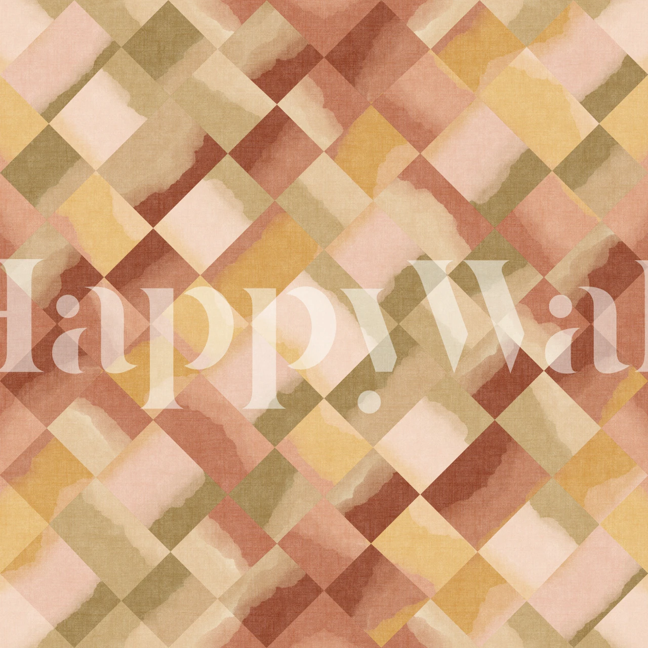 Relax Sunset Painted Checker Mural papel de parede