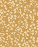 Golden Ochre Trailing Floral Silhouette tapety