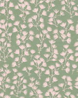 Soft Blush Trailing Floral Branches on Sage tapety