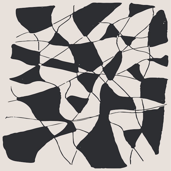 Monochrome Abstract Mosaic Mural