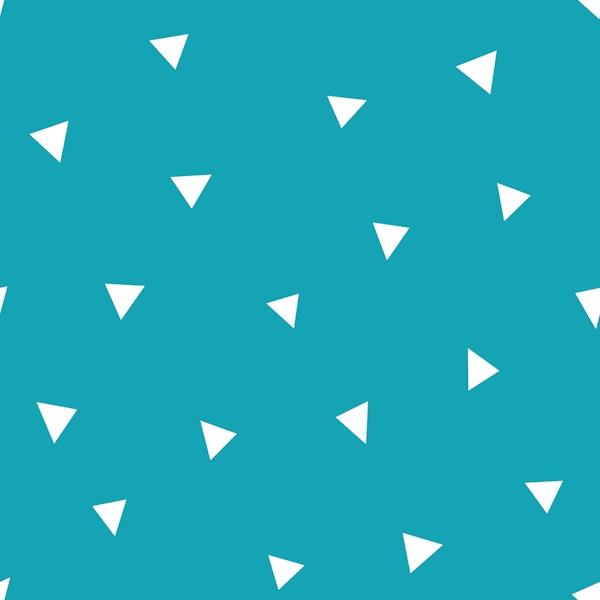 Triangles Scatter - white on turquoise - L