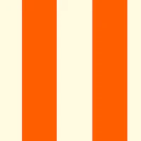 Retro Awning Stripe in Persimmon Orange Cream tapet
