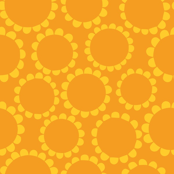 Daisy Circles - clementine orange - Large
