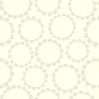 Daisy circles - oatmeal on cream - Medium tapeet