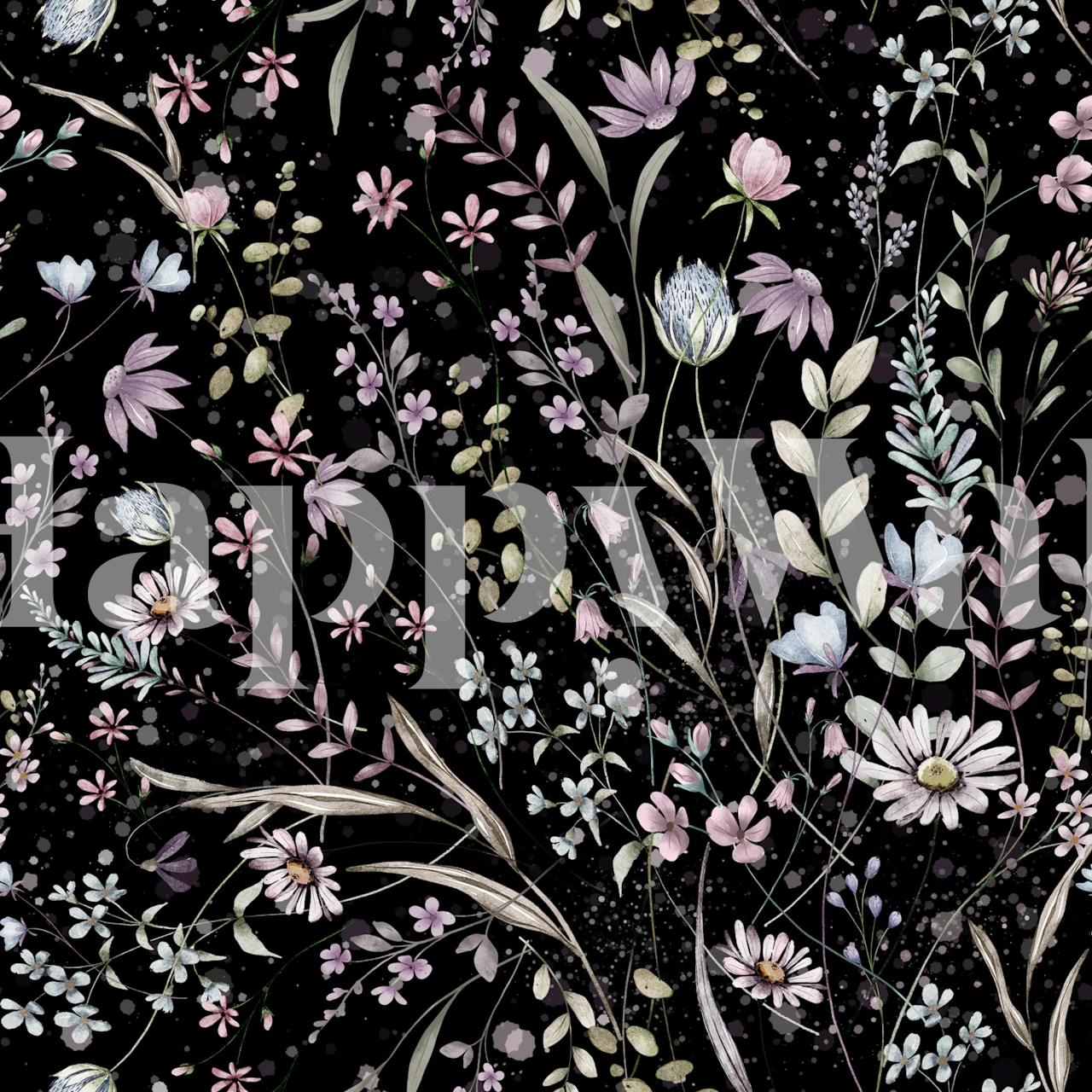 Twilight Botanical Flowers carta da parati