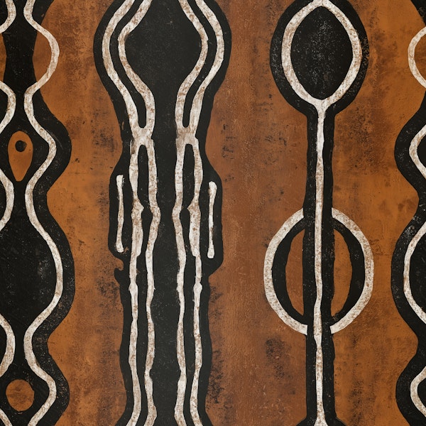 African Tribal Textured Ochre