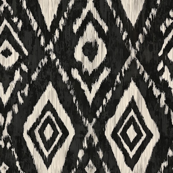 Monochrome Ikat Diamonds