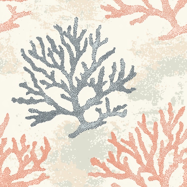 Coral Reef Neutral Tones Pattern