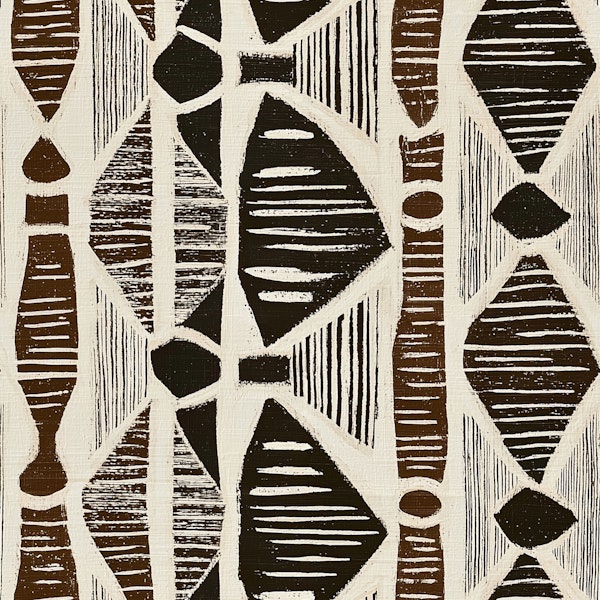 Earthy African Mudcloth Linework