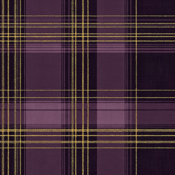 Plum Gold Tartan Plaid