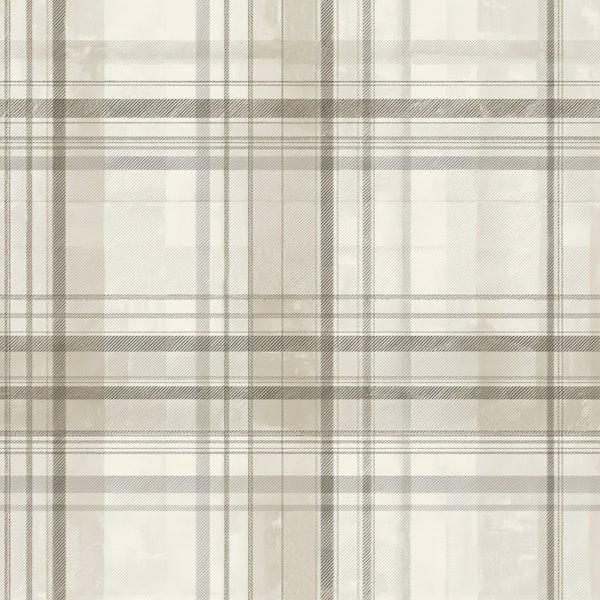 Soft Taupe Plaid Grid