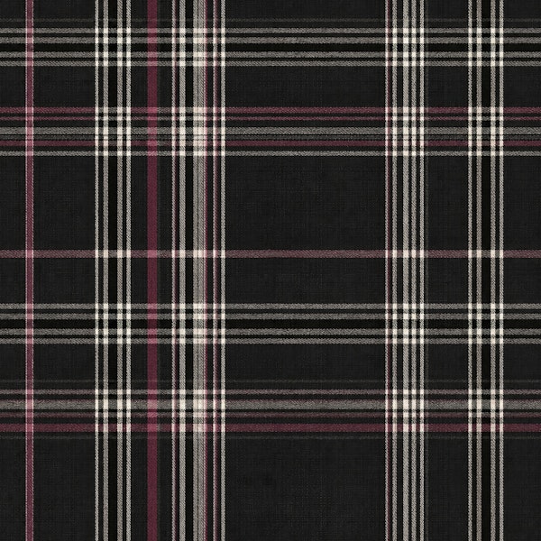 Moody Black Rustic Plaid Weave