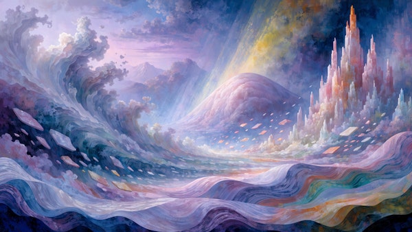 Pastel Dreamscape Mountains