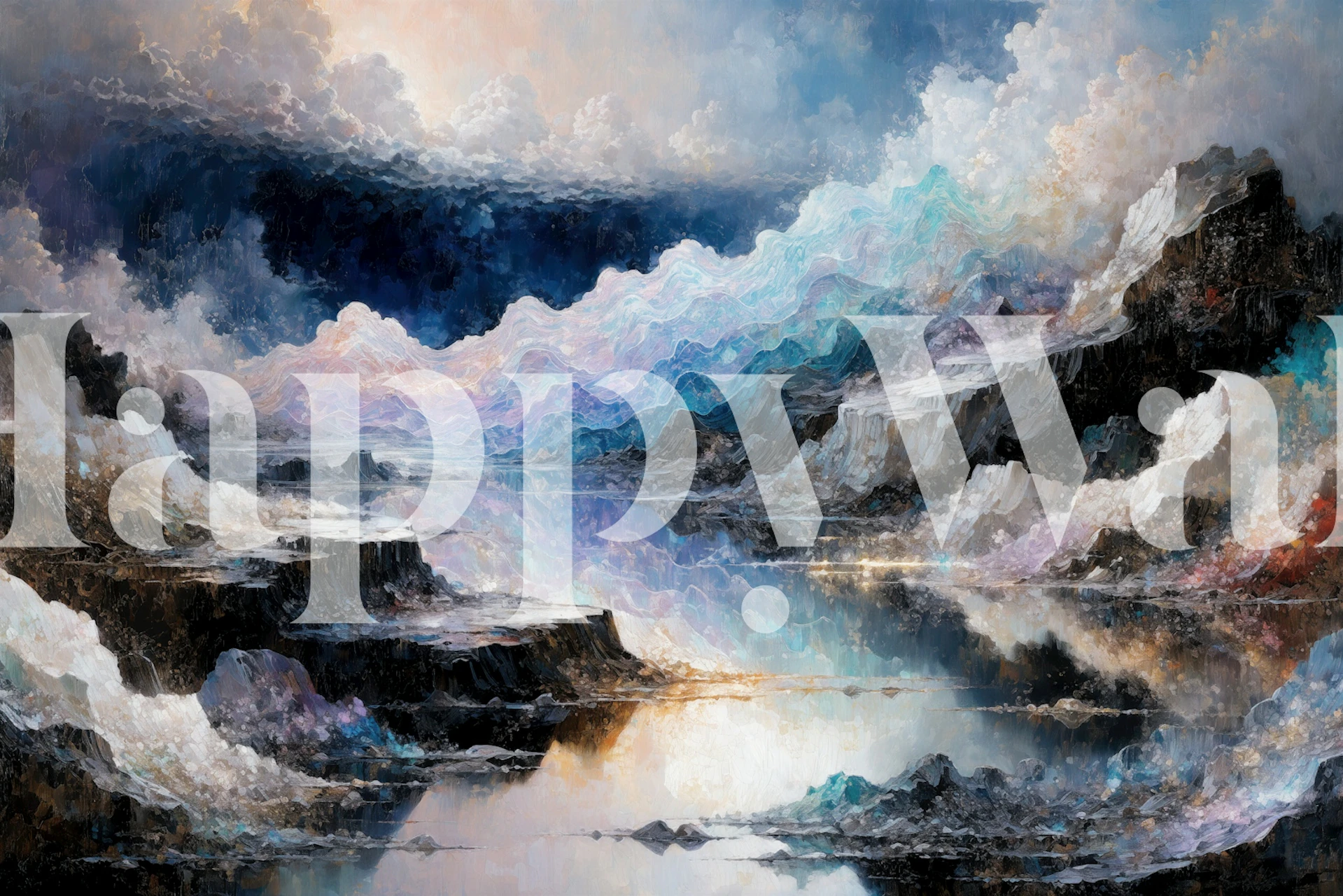 Ethereal Mountain Lake Dawn wallpaper