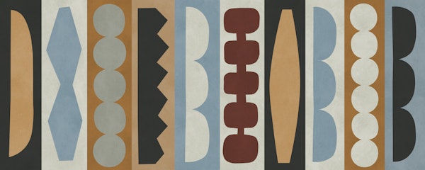 Mid Century Geometric Stripes