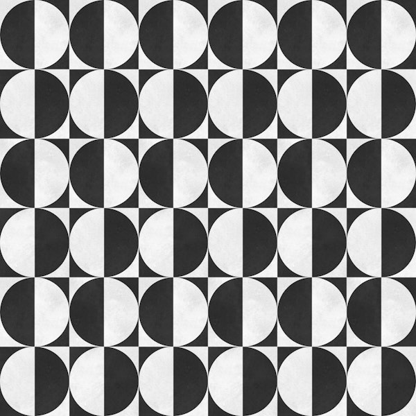 Black White Half Moon Grid