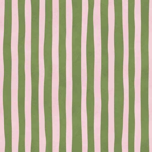 Retro Wavy Stripes Pink Green