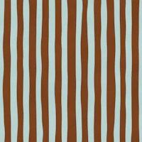 Terracotta Aqua Wavy Stripes behang