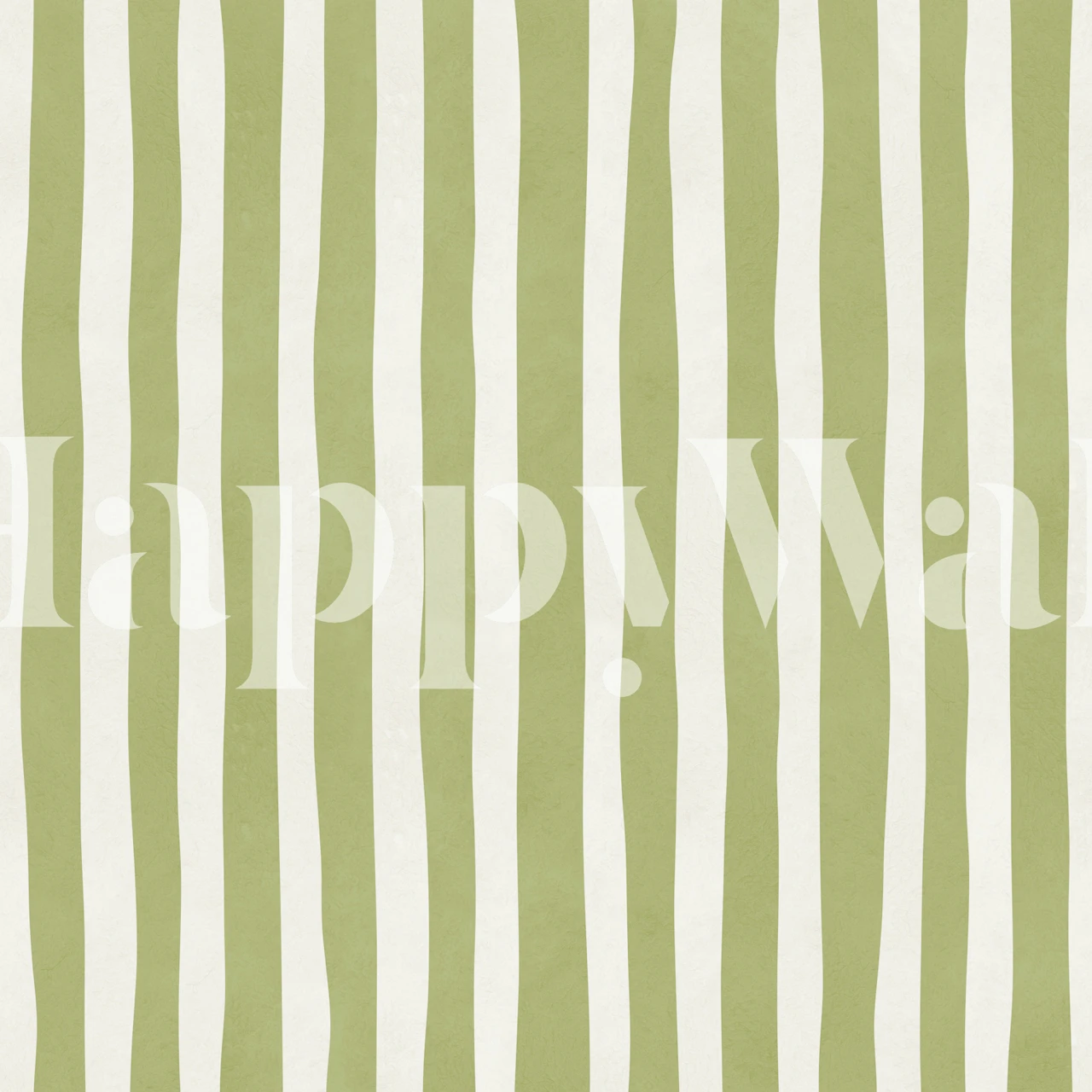 Sage green wavy stripes wallpaper in a room