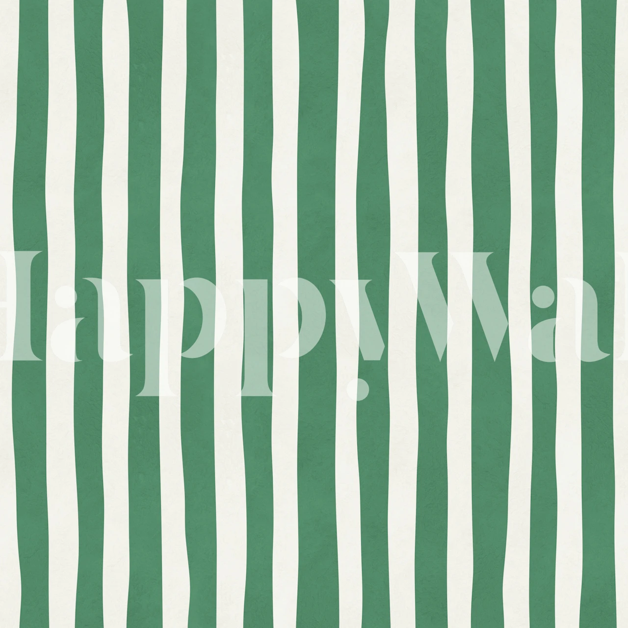 Emerald Wavy Stripes wallpaper in a room