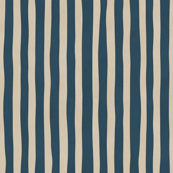 Nautical Blue Wavy Stripes