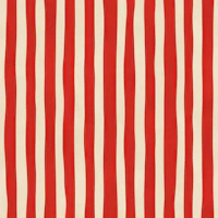 Red and Cream Wavy Stripes behang