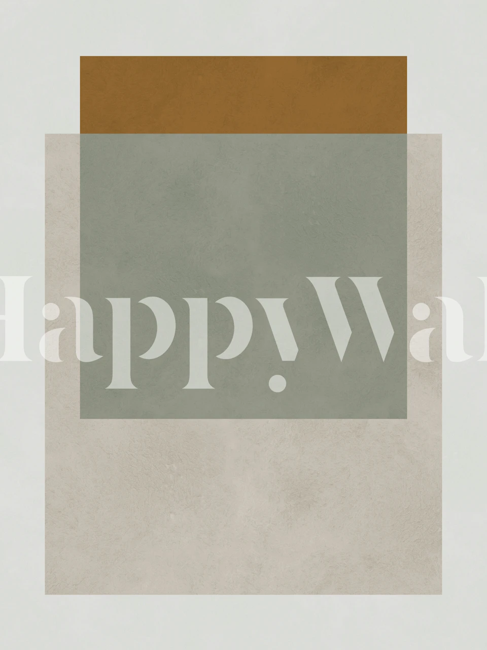 Muted geometric color blocks wallpaper in a room