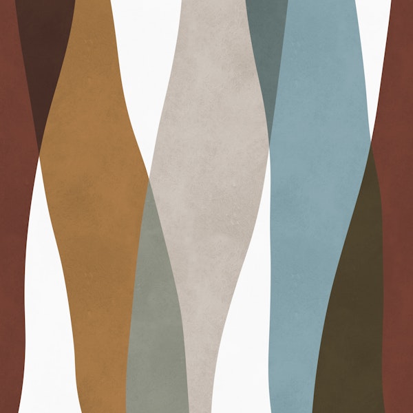 Mid Century Wavy Stripes