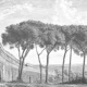 BW Toile Roman Aqueduct Landscape