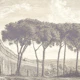 Sepia Toile Roman Aqueduct Landscape
