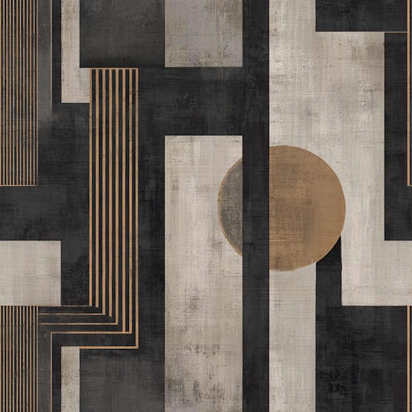 Bronze Mid Century Geometric
