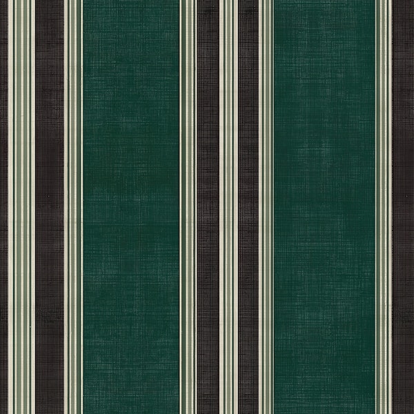 Vintage Green Cabana Stripes